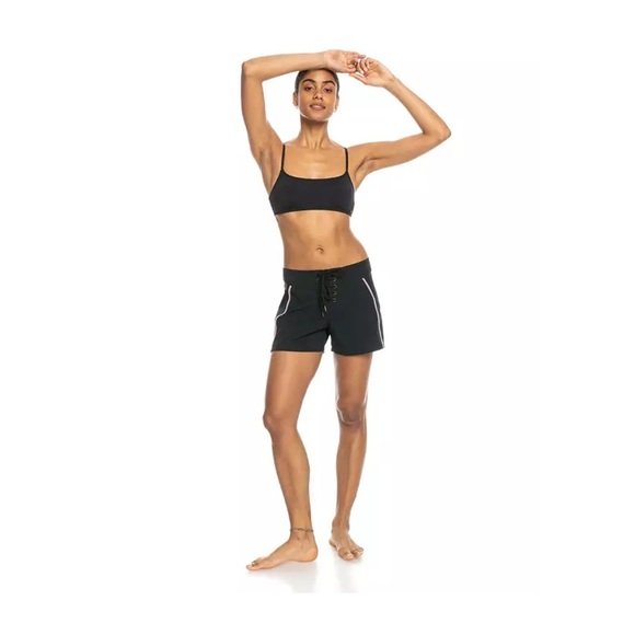 Roxy Women's Large Pro The 93 Win Boardshorts Swim Trunks Bottoms Black NWT - Picture 6 of 14